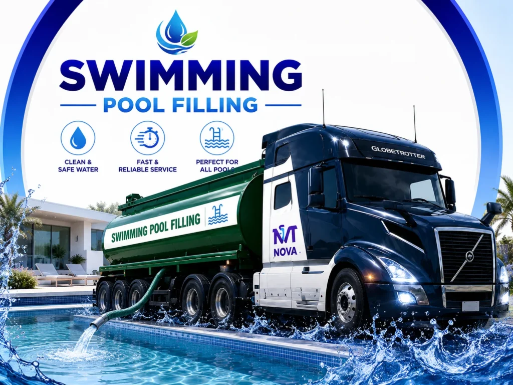 Swimming pool filling service for villas and resorts in Dubai