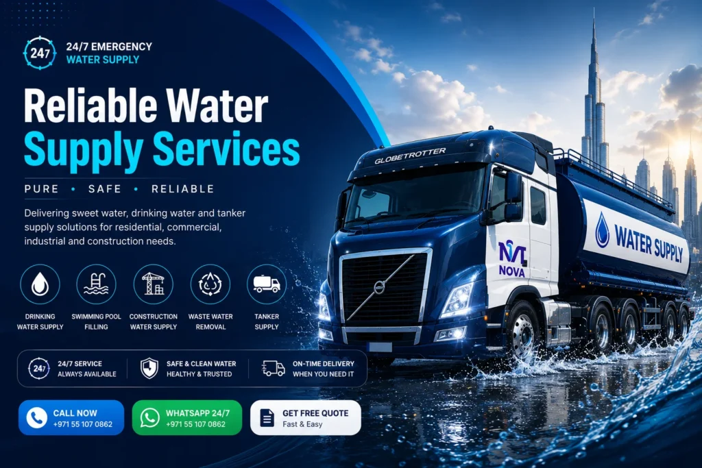 Nova Water Transport tanker fleet operations in Dubai